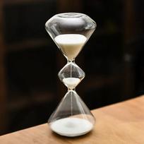 Creative Glass Three-layer Striped Hourglass sand Timer Personalized Nordic Home Decor Ornaments white