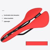 TOSEEK MTB Road Bike Saddle Ultralight 185g Racing Seat Hollow Ergonomic Design Cr-mo Seat Rail Saddle Bicycle Parts 7 Colors raudona