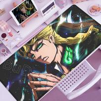 New HD Printing Jojo Bizarre Adventure Mouse Pad Gamer Keyboard Pad Non-slip Mousepad Anime Gaming Accessories Mice Pad Desk Mat 30cmx60cm gray