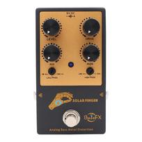 Fanmuzk Analog Bass Effect Pedal AUTO WAH/Chorus/BASS ANALOG PREAMP/Compress/DISTORTION/DRIVE Electric Bass Analog Effect Pedal SOLAR FINGER beige