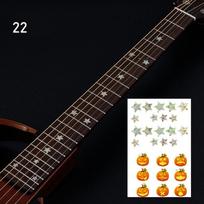 Aukštos kokybės elektrinės gitaros dalys Gražūs gitaros priedai Fingerboard lipdukas Itin ploni lipdukai Kryžiaus inkrustacijos lipdukai black