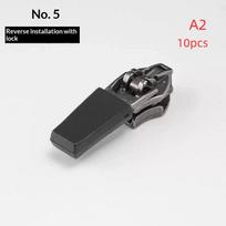 High-strength Metal Nylon Zip Slider Puller Reversed Zipper Head For Invisible Waterproof Zippers Garment Sewing Accessories gray