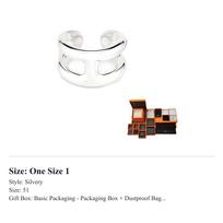 HERMES Osmose 925 Sterling Silver Rings Men's Silver 113719327 One Size 1 white