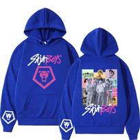 K-pop Saja Boys Demon Hunters 2025 Graphic Hoodie XL mėlyna