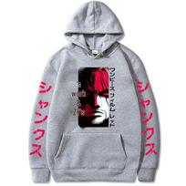 ONE PIECE Pirate King Movie RED Shanks Fleece Hoodie Unisex Sweatshirt gray