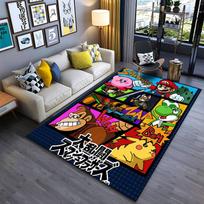 Super Smash Bros. Cartoon Style suitable as a non-slip mat for the living room or bedroom sofa 80x120cm( 31x47in)