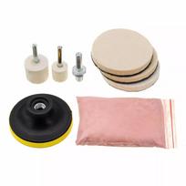 8 Pcs Car Glass Polishing Set 120g Cerium Oxide Powder Windscreen Glass Polishing Buffering Kit beige
