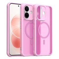 Xiaomi Redmi Note 17 Pro telefono dėklas, magnetinis smūgiams atsparus telefono dėklas, hibridinis buferio dangtelis Xiaomi Redmi Note 17 Pro rožinė