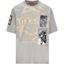 DIESEL Graphic Patch T Shirt A161620PLAT-9DU XL gray