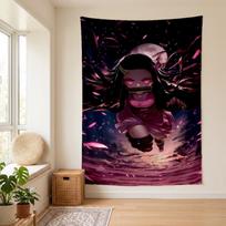 Nezuko (1) Wall Tapestry Stylish Wall Hanging for Bedroom Living Room Dorm Nice Present for Family and Friends 100cmx150cm white
