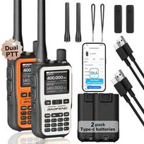2 Pack BAOFENG UV-5R Mini Dual Band Two-Way Radio (5W/999CH) - Bluetooth APP Programming, NOAA Alert, Type-C Fast Charging