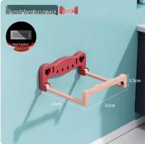 Foldable No-Trace Suction Cup Washbasin Storage Rack for Bathroom gray