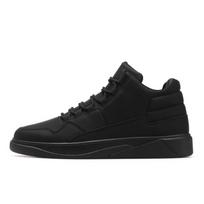 Nauji madingi raudoni vyriški sportbačiai laisvalaikio odiniai aukštakulniai vyriški batai gatvės hip hop sportbačiai vyriški riedlenčių batai zapatillas hombre 42 black