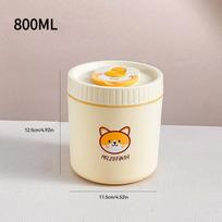 WORTHBUY Cute Thermal Bento Box Portable 304 Stainless Steel Lunch Box Heatable Sealed Leak-proof Food Container For Kids white