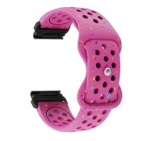 Silikoninė apyrankė „Garmin“ laikrodžiui Fenix 8/5/5X/5XPlus/6/6X Pro/7/7x/Forerunner945 Quick Fit Metalinis adapteris „Garmin“ laikrodžio apyrankei 22mm pink