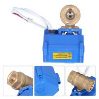 Motorized Ball Valve DN15 Brass Straight Through Hydraulic Fitting with Indication DC220V