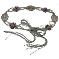 Fashion Beads Rope Belt Crochet Travel Waiststrap Girl Waist Decors Accessories žalia