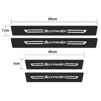 Anglies pluošto automobilio durų slenksčio lipdukas Apsauginė plėvelė Citroen DS SPIRIT DS4 DS7 C3 C3 C4 C2 C5 C1 Berlingo Jumper Picasso Logotipui black