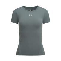 Under Armour Vanish Seamless Knitted Training Breathable Simple Short Sleeve T-Shirt Women tops 6000642-709 XL gray