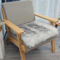 Plaušuotas Minkštas Avikailio Miegamojo Kilimas Imituotos Vilnos Padas Ilgo Plauko Lovos Krašto Kilimėlis Sofos Pagalvėlė Balti Kilimai Raudonas Svetainės Kailinis Kilimas 30cm square gray