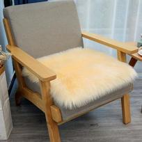 Plaušuotas Minkštas Avikailio Miegamojo Kilimas Imituotos Vilnos Padas Ilgo Plauko Lovos Krašto Kilimėlis Sofos Pagalvėlė Balti Kilimai Raudonas Svetainės Kailinis Kilimas 40cm square