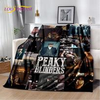2025 m. Naujas Tommy Shelby P-Peaky B-Blinders minkštas pledas, minkštas pledas namams, miegamajam, lovai, sofai, iškylai, kelionėms, dangalas, dovana 75x90cm gray
