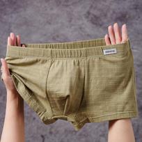 Vyriški vienspalviai tekstūruoti apatiniai su plokščiais kampais 4XL*3pieces žalia