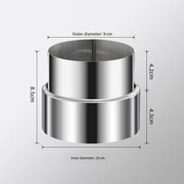 Nerūdijančio plieno redukcinis vamzdis kaminui ir krosnies vamzdžiams, keičiantis skersmenį nuo 120 mm iki 50 mm, šildymui arba vėsinimui