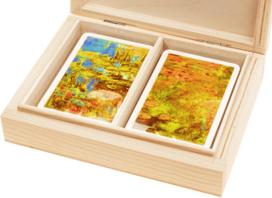 Piatnik Monet Lilies Playing Cards In A Wooden Box