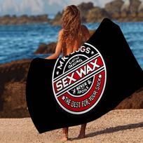 Mr Zogs Surfing Sex Wax Microfiber Blanket Quick Drying Beach Towels Oversized Printing Super Absorbent Pool Towel Blanket Cotton 30x30cm brown