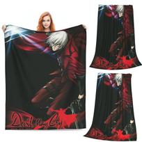 Dante - Devil May Cry Blankets Soft Warm Flannel Throw Blanket Cover for Bed Living room Picnic Travel Home Sofa Size: 75*100cm, Weight: 230 GSM brown