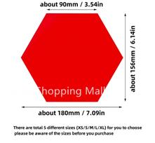 Hexagon Mirror Wall Sticker 5 Sizes XS to XL Hexagonal Acrylic Wall Sheet Plastic Tiles for Apartment Decor Aesthetic Room Decor 12 PCS red
