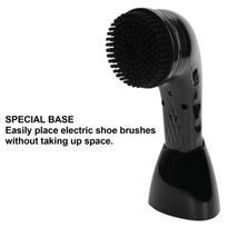 Electric Shoe Polisher Rechargeable Shoe Cleaning Leather Care Portable Handheld Shoe Shine KitBlack black