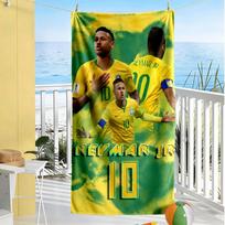 Neymar Jr Football Legend Beach Towel High Absorbency & Quick-Dry Comfortable Lightweight 80cmx160cm(31x63inch)