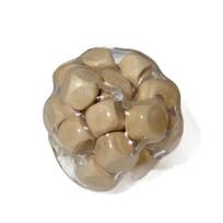 Crunchy Stress Balls With Wooden Core, Handmade Noisy Ball Squishy Toys, Hand Squeeze Stress Relief For Adults, Birthday Gifts beige