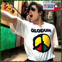 Olodum marškinėliai, Retro balti unisex grafiniai marškinėliai, Unisex marškinėliai 120 white