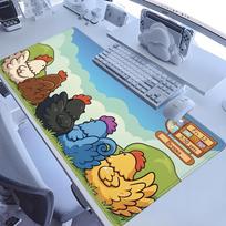Cute Stardew Valley Chicken Mouse Pad Cute Cartoon Desk Mat Hd Print Extended Gaming Keyboard Mat Personalized Gaming Desk Mat 800x300x2mm gray