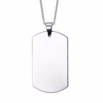 Xiaomi Vnox Personalized Stainless Steel Fraternal Dog Tag for Men Motorcycle Army Solier Brothers Tough Man BFF Necklaces Custom Gift 60cm 24 inches&Blank gray