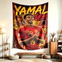 Lamine Yamal (1) Tapestry Suitable For Decorating Homes Dorms And Bedrooms Soft To The Touch And A Perfect Gift For Friends And Family 100cmx150cm multi