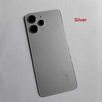 + Back Glass Battery Cover For Xiaomi Redmi 12 4G Redmi12 with Camera Lens Rear  Housing Case Replacement & Adhesive Redmi 12 4G Silver
