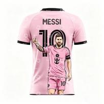 2026 Messi No.10 Football Jersey Match & Training Kit Summer Sports  T-Shirt Children's Clothing Tee Y2k 5XL pink