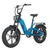 JOBOBIKE Vortex-N78 Full Suspension Electric Bike with 48V 15Ah LG Battery mėlyna