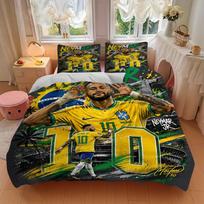 3 vnt. Neymar Jr Brazilijos legenda patalynės komplektai visų dydžių Naujas 3D spausdintas lovatiesė antklodė užvalkalas pagalvės užvalkalas miegamojo dekoracija 229cmx229cm