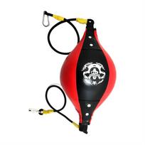 Quality PU Leather Boxing Punching Bag Pear Inflatable Speed Double End Training Reflex Ball Hangings Swivel Exercise Fitness raudona