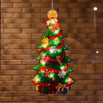 Kalėdų senelis / sniego senis 10 LED Kalėdų lango silueto šviestuvų dekoravimas viduje Kalėdos 15*25cm