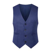 Didelio dydžio vyriška siauro kirpimo vyriška kostiuminė liemenė M-5XL Laisvalaikio oficiali verslo liemenė Gilet Homme XXXL tamsiai mėlyna spalva