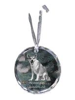 Norwegian Lundehund, Norsk Lundehund - crystal bauble with a photo, dog photo in crystal, personalized Christmas tree ornament by Art-Dog brand skaidri