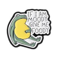 Slack Off Frog Enamel Pins Custom LET KARMA HANDLE IT Brooches Lapel Badges Clothes Animal Jewelry Gift for Friends yellow