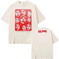 LOLA YOUNG T Shirt Aesthetic HighQuality Teeshirt RopaMujer Oneck Clothing Graphic Printing Casual Retro Singer Style Tshirt 4XL red