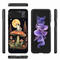 Cottagecore Frog Aesthetic Phone Case For Samsung Z Flip 6 7 5G Z Flip 5 Galaxy Z Flip 3 4 5G ZFlip Shockproof Hard Cover TPU PC Galaxy Z Flip 4 5G black